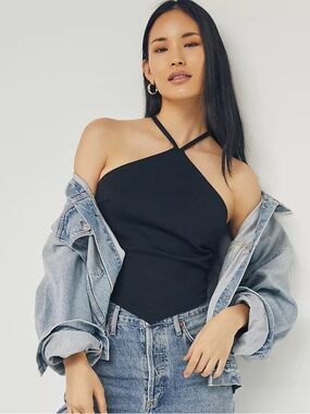 Anthropologie NEW Eri + Ali Swingy Halter Top size XS